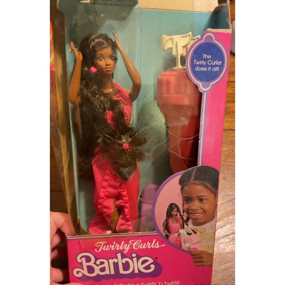Vintage Mattel 1982 Barbie Twirly Curls African American NRFB‎ Read